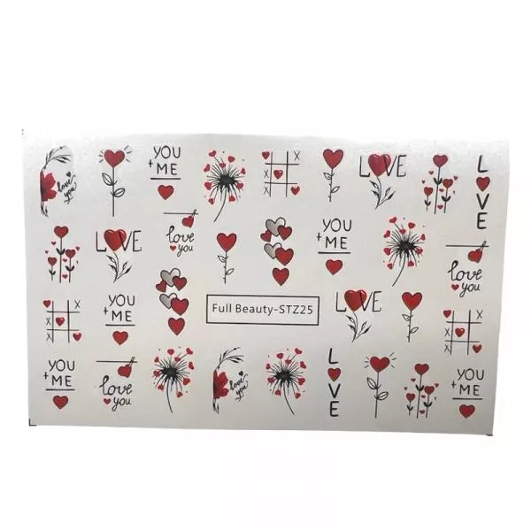 Valentins Box Sticker Nails